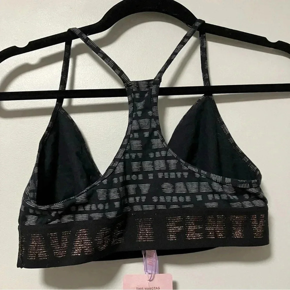 NWT Savage  X Fenty black grey bra - Picture 3 of 4